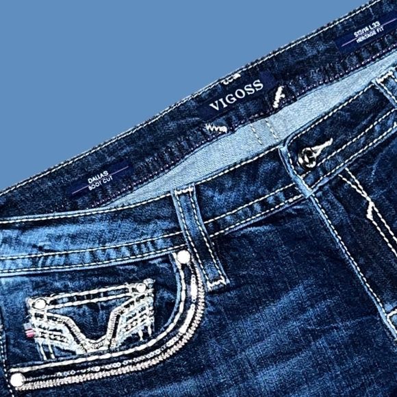Plus Size Vigoss Bedazzled Dallas Bootcut Jeans 13/14 - Picture 3 of 4